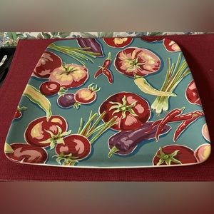 Longaberger pottery farmers market square platter